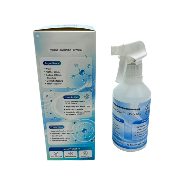 F+U Disinfectants for hygiene purposes Multi-purpose disinfectant, spray type, gentle and non-irritating to hands