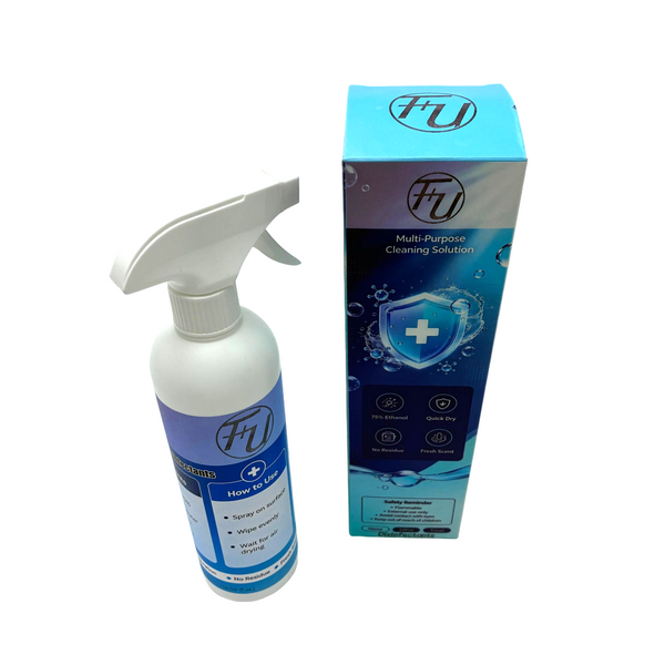 F+U Disinfectants Medical-grade multi-purpose germ-killing disinfectant, non-washable and quick-drying