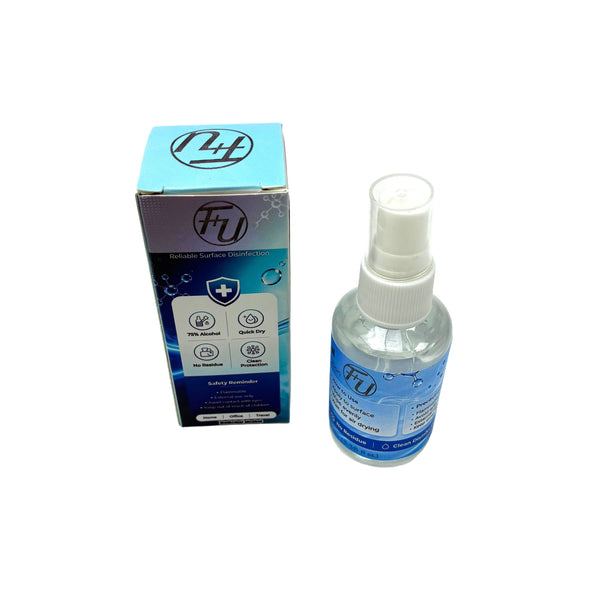 F+U Medicinal alcohol 75% medical alcohol spray, 100ml, for kitchens, bathrooms and office desks