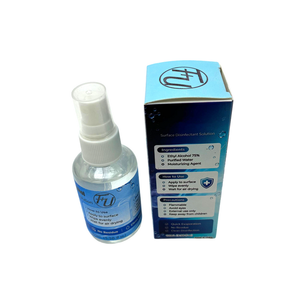 F+U Medicinal alcohol 75% medical alcohol spray, 100ml, for kitchens, bathrooms and office desks