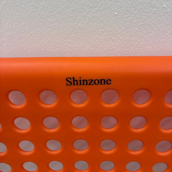 Shinzone Chairs Simple and modern plastic dining chair, outdoor leisure chair (orange)