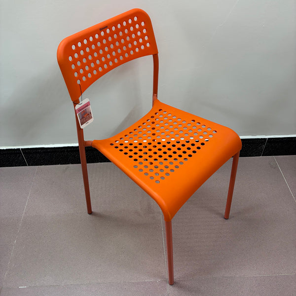 Shinzone Chairs Simple and modern plastic dining chair, outdoor leisure chair (orange)