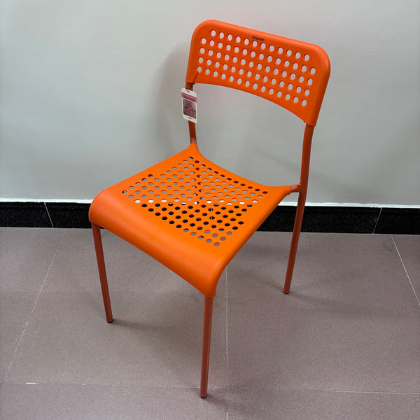 Shinzone Chairs Simple and modern plastic dining chair, outdoor leisure chair (orange)