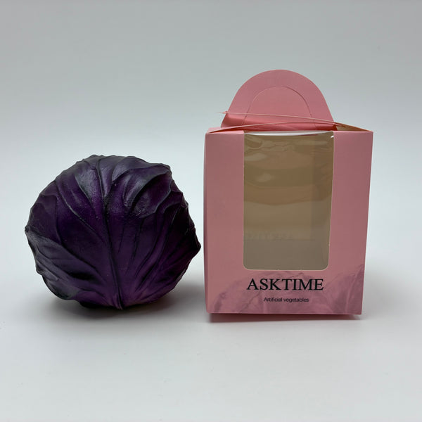 ASKTIME Artificial vegetables Lifelike Artificial Purple Cabbage - PU Simulation Fake Vegetable