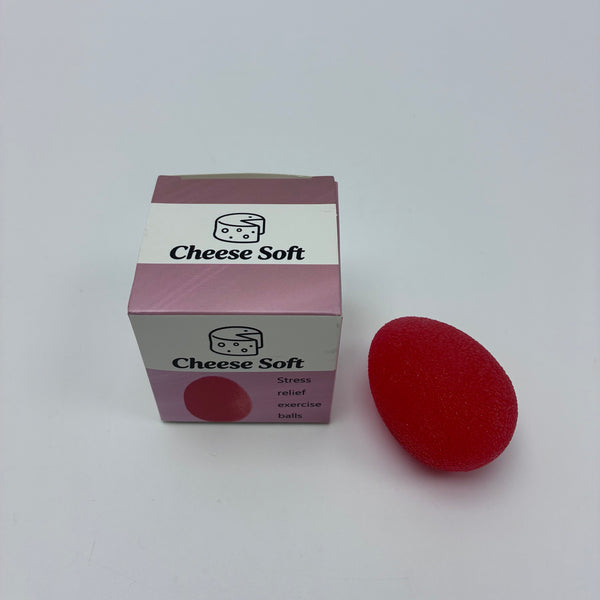 Cheese Soft Stress relief exercise balls Anti-Stress Squeeze Toy for Adults Kids, Desk Accessories for Relaxation (Red)