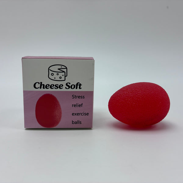 Cheese Soft Stress relief exercise balls Anti-Stress Squeeze Toy for Adults Kids, Desk Accessories for Relaxation (Red)