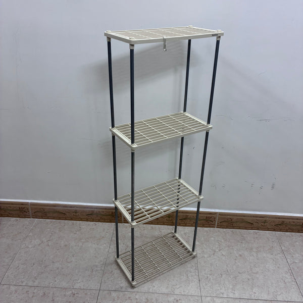 Hebrthue Shelves for storage 4-Tier Metal Mesh Storage Shelves for Bathroom, Kitchen, Pantry, Closet, Laundry Room