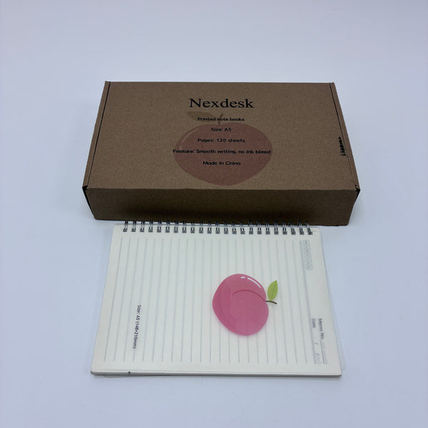 Nexdesk Printed note books A5 Printed Notebook Set, 120 Sheets Spiral Bound Journal, for School and Office
