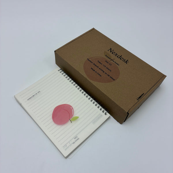 Nexdesk Printed note books A5 Printed Notebook Set, 120 Sheets Spiral Bound Journal, for School and Office