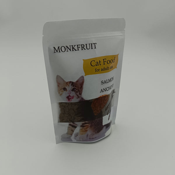 MONKFRUIT Cat food Delicious salmon and anchovy adult cat food combination, 300g