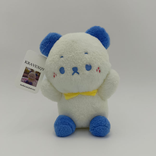 KRAVEXQY Stuffed and plush toys White Stuffed Animal Toy with Yellow Bow