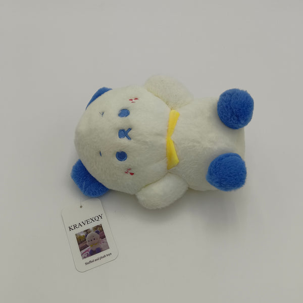 KRAVEXQY Stuffed and plush toys White Stuffed Animal Toy with Yellow Bow