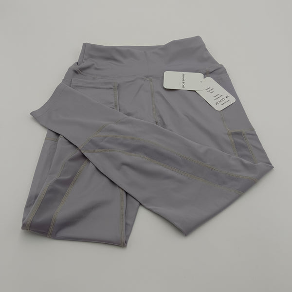 Ashworth & Croft Yoga pants Women's Yoga Pants, High Waist, Polyester, Light Gray, Size L