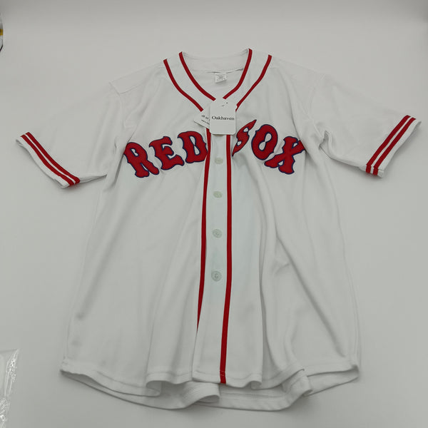 Oakhaven Sports jerseys White with Red Trim, Polyester Sports Jersey, Size S