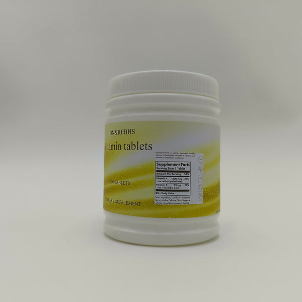 DN&REBHS Vitamin tablets 100 Count Vitamin Tablets, Dietary Supplement, Vitamin C