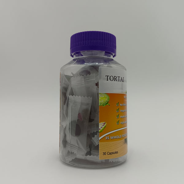 TORTAI Nutritional supplements Organic Whole Food Nutritional Supplement, Vegan Formula, 30 Capsules