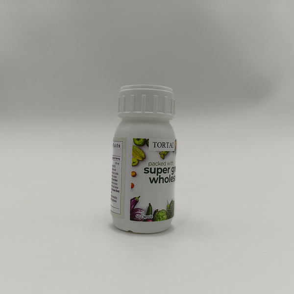 TORTAI Health food supplements Super Green Wholesome Vegetarian Supplement Capsules, 60 Capsule