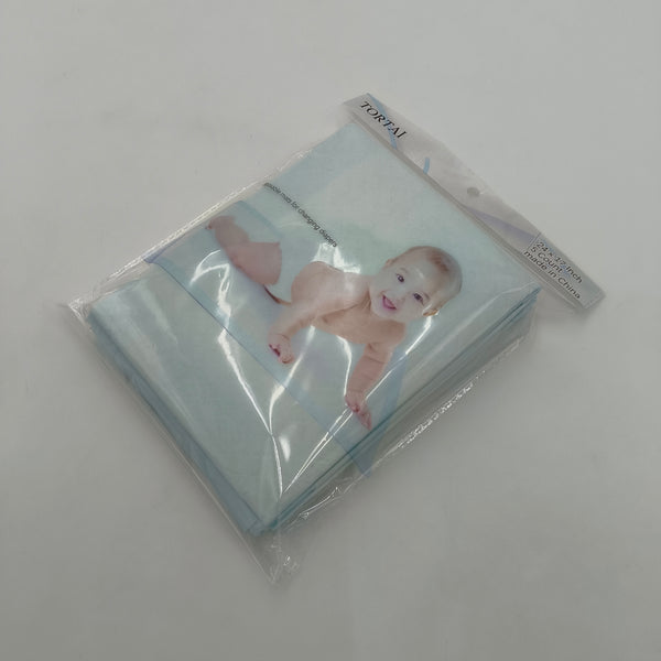 TORTAI Disposable mats for changing diapers Blue Disposable Changing Mats, 24 x 17 Inch, 5 Count