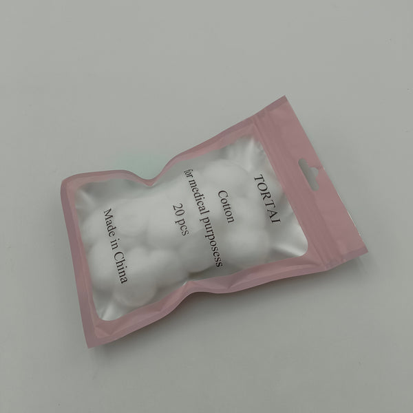 TORTAI Cotton for medical purposes Safe and hygienic Cotton Balls for Medical Purposes, 20 Count, White