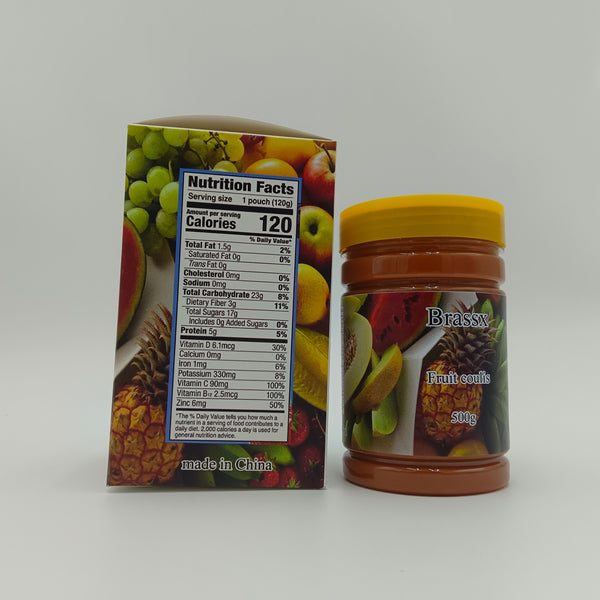 Brassx Fruit coulis Sweet and Delicious Mixed Fruit Dessert Sauce, 500g (17.6 oz)