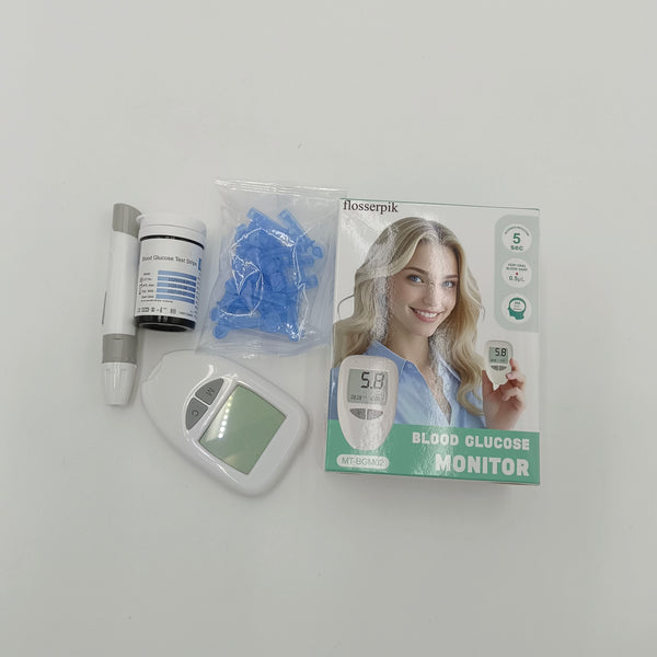 flosserpik Blood glucose meter Easy to Use Blood Glucose Monitor, Digital Display, 5 Second Results