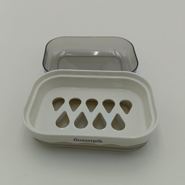 flosserpik Soap containers Plasitc Soap Dish Container, Vented Drainage Design
