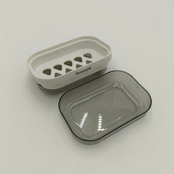 flosserpik Soap containers Plasitc Soap Dish Container, Vented Drainage Design