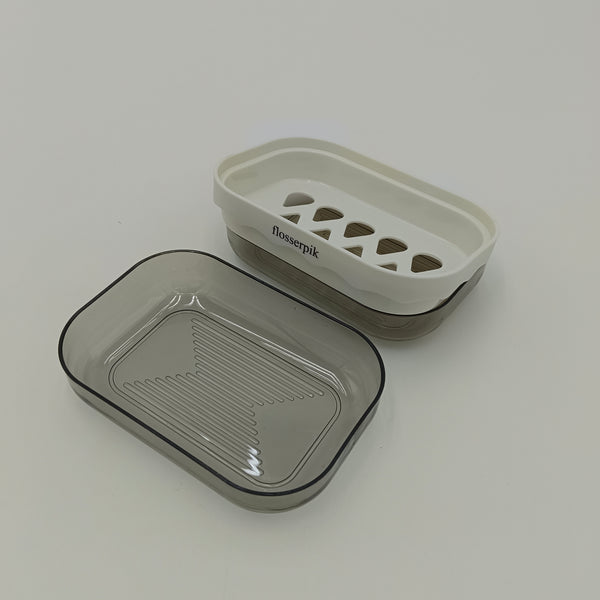 flosserpik Soap containers Plasitc Soap Dish Container, Vented Drainage Design