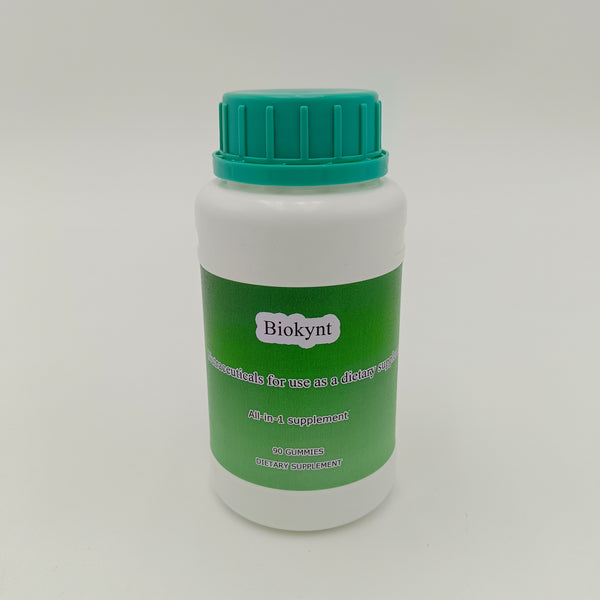 Biokynt Nutraceuticals for use as a dietary supplement Portable bottle dietary supplement, 90 gummy candies