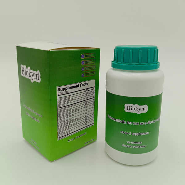Biokynt Nutraceuticals for use as a dietary supplement Portable bottle dietary supplement, 90 gummy candies