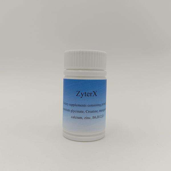 ZyterX Dietary supplements consisting primarily of Magnesium glycinate, Creatine, manganese, iron, calcium, zinc, B6,B12,D3