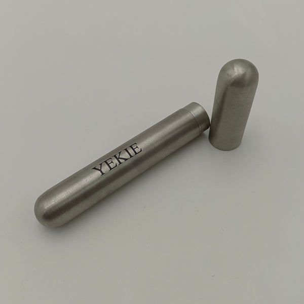 YEKIE Cigar boxes Stainless Steel Cigar Case, Portable Travel Cigar Tube, Silver