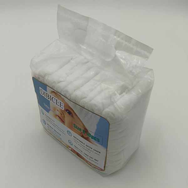 DIBICLE Baby diapers Breathable and Skin-friendly Baby Diapers, Size S, 10 Count