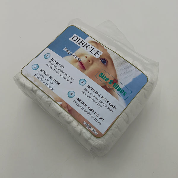 DIBICLE Baby diapers Breathable and Skin-friendly Baby Diapers, Size S, 10 Count