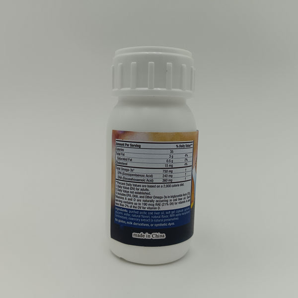 SHONSHI Cod liver oil 30 soft Capsules of cod liver oil, protecting the heart, brain and improving eyesight
