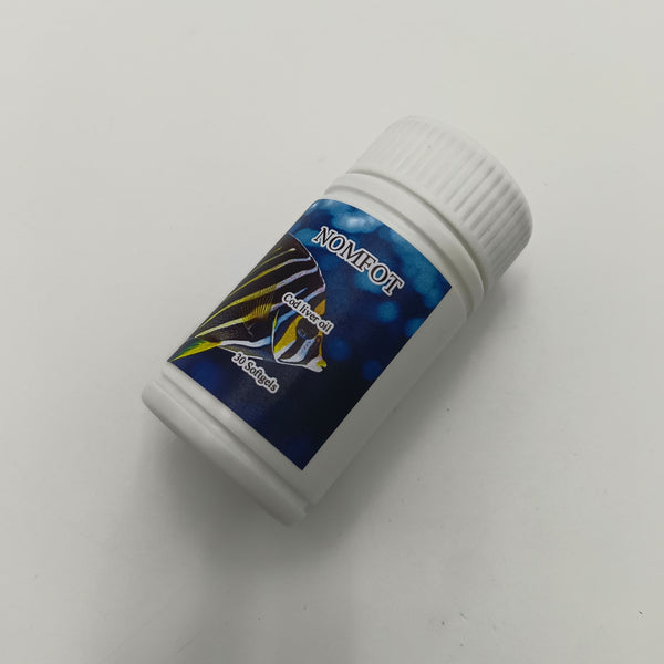 NOMFOT Cod liver oil Natural and healthy cod liver oil soft capsules, 30 capsules