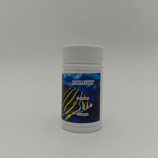 NOMFOT Cod liver oil Natural and healthy cod liver oil soft capsules, 30 capsules