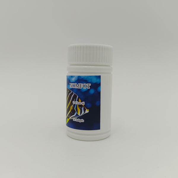 NOMFOT Cod liver oil Natural and healthy cod liver oil soft capsules, 30 capsules