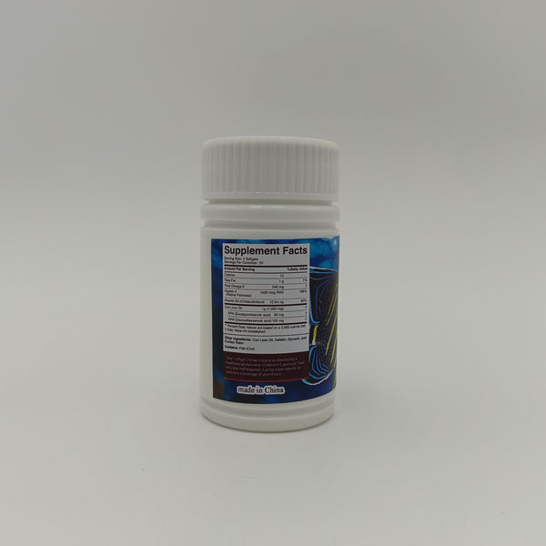 NOMFOT Cod liver oil Natural and healthy cod liver oil soft capsules, 30 capsules