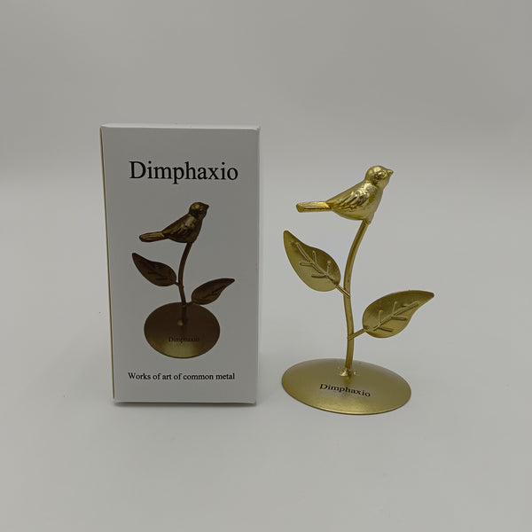 Dimphaxio Works of art of common metal Metal Bird Sculpture, Decorative Desk Figurine