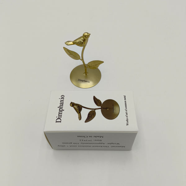 Dimphaxio Works of art of common metal Metal Bird Sculpture, Decorative Desk Figurine