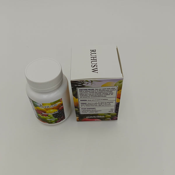 RUHUSW Nutritional supplements Natural Fruit and Vegetable Extract Nutritional Supplement, 50 soft capsules