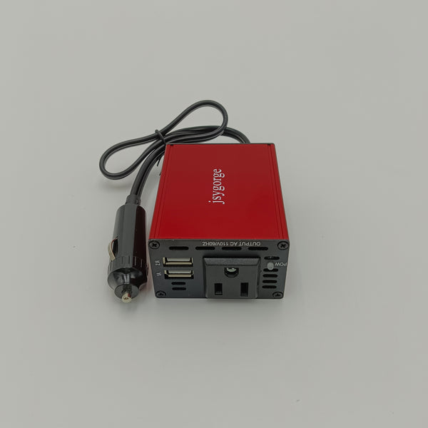 jsygorge Electric transformers Red Electric transformers with Dual USB Ports, Compact Aluminum Design