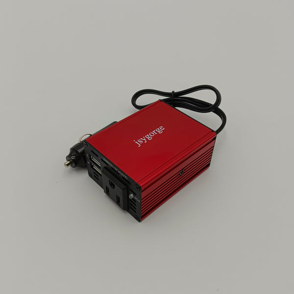 jsygorge Electric transformers Red Electric transformers with Dual USB Ports, Compact Aluminum Design