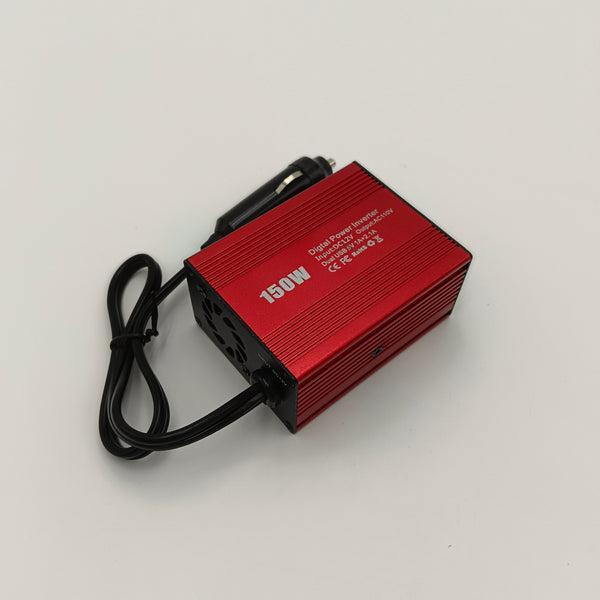 jsygorge Electric transformers Red Electric transformers with Dual USB Ports, Compact Aluminum Design