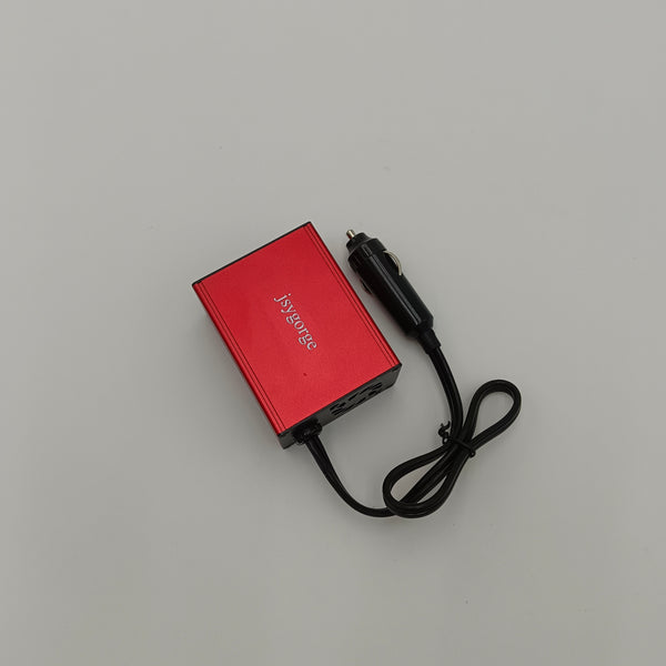 jsygorge Electric transformers Red Electric transformers with Dual USB Ports, Compact Aluminum Design