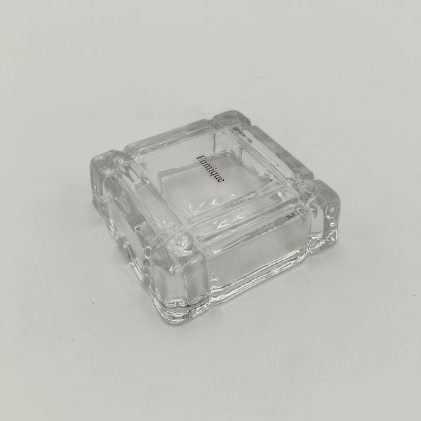 Fumique Ashtrays Clear Glass Square Ashtray, Classic Design, Decorative Home Tabletop Accessory