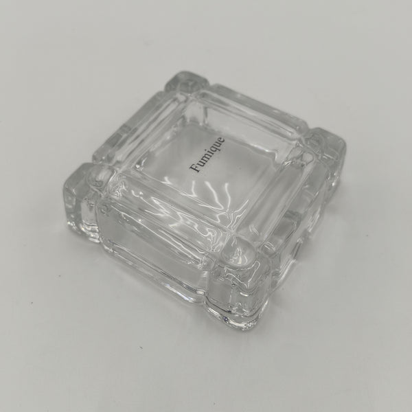 Fumique Ashtrays Clear Glass Square Ashtray, Classic Design, Decorative Home Tabletop Accessory