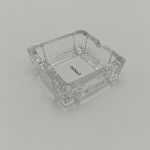 Fumique Ashtrays Clear Glass Square Ashtray, Classic Design, Decorative Home Tabletop Accessory