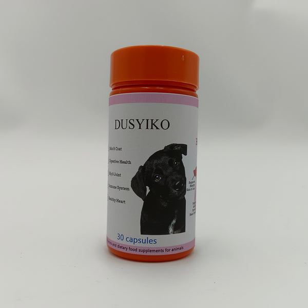 DUSYIKO Vitamins and dietary food supplements for animals 30 comprehensive nutritional supplements for pets, supporting skin and hair, joint, immune and heart health